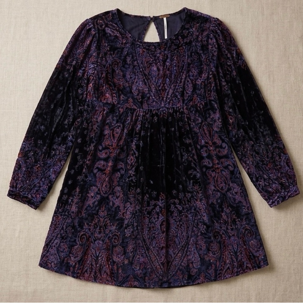 Free People Mirror Mirror velvet mini dress